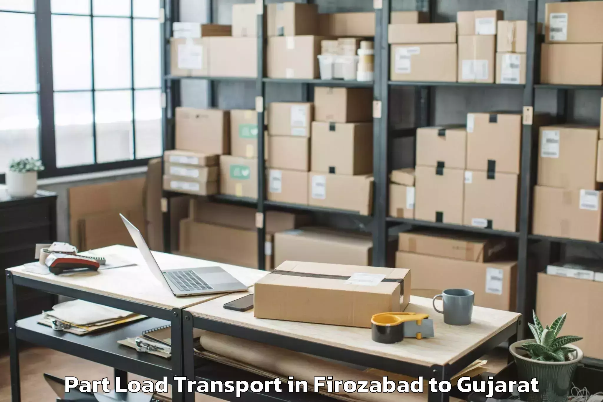 Professional Firozabad to Dahod Part Load Transport